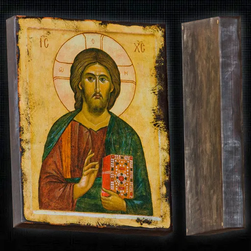 Virgin Enthroned Religious Icon