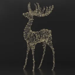 Luminous Wireframe Deer