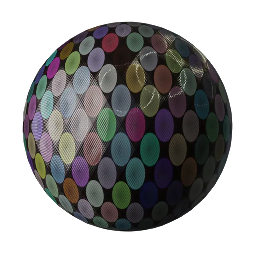 Highly detailed colorful stylized glass PBR material, compatible with Blender's Eevee and Cycles render engines.