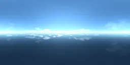 Clear sky clouds on the horizon