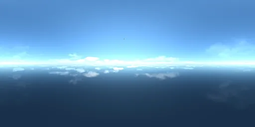 Clear sky clouds on the horizon