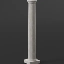 Detailed Greek-styled column 3D model for Blender, perfect for cityscape and architectural visualization.