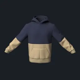 Horizontal Split Color Block Hoodie