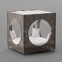 Outdoor Wicker Patio Daybed