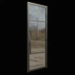 Door glass metal