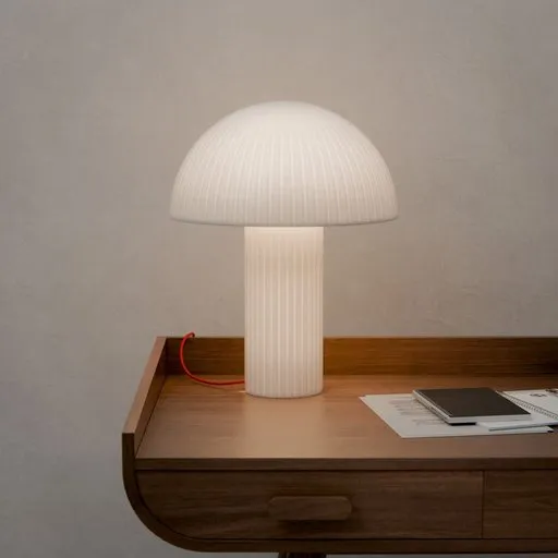 Opaque glass table lamp