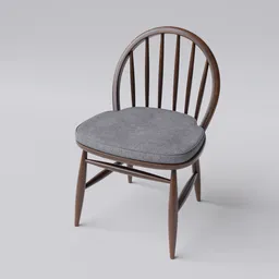 "Wood Chair 3D model for Blender 3D. Non-applied SubD modifier, 4K PBR material, textured with Substance. Perfect for realistic interior design projects."