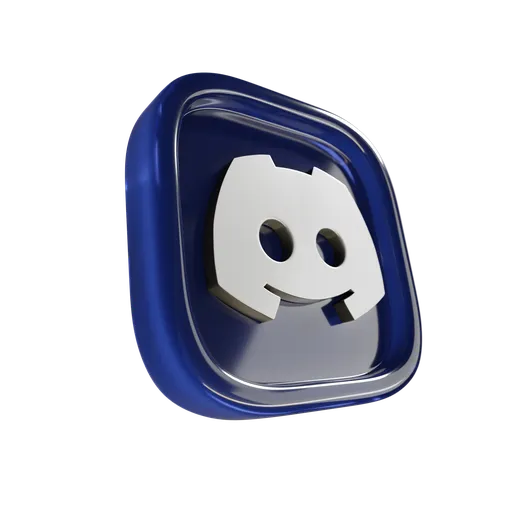 Highly-detailed glossy 3D Discord logo, ideal for Blender animation and social media graphics.