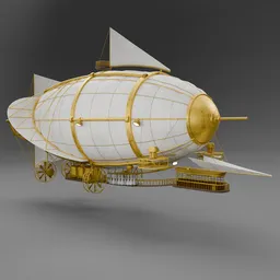 Vintage Steampunk Airship