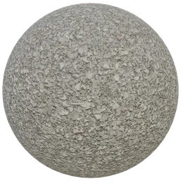 Realistic gravel texture PBR material for 3D rendering in Blender and other 3D applications