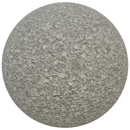 Realistic gravel texture PBR material for 3D rendering in Blender and other 3D applications