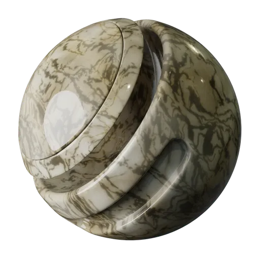 High-quality seamless PBR Marble texture for 3D rendering in Blender and other software.