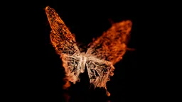 Abstract Glowing Particle Butterfly