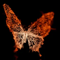 Abstract Glowing Particle Butterfly