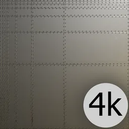 High-resolution 4K metal trimsheet texture for 3D modeling in Blender, ideal for industrial exterior surfaces.