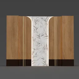 Contemporary Natural Oak Wall Panel