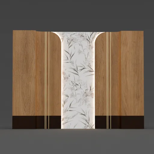 Contemporary Natural Oak Wall Panel