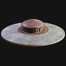 1932 75mm Retracting Fort Turret Damaged