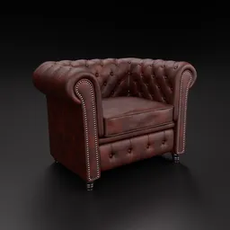 Chesterfield Leather Armchair