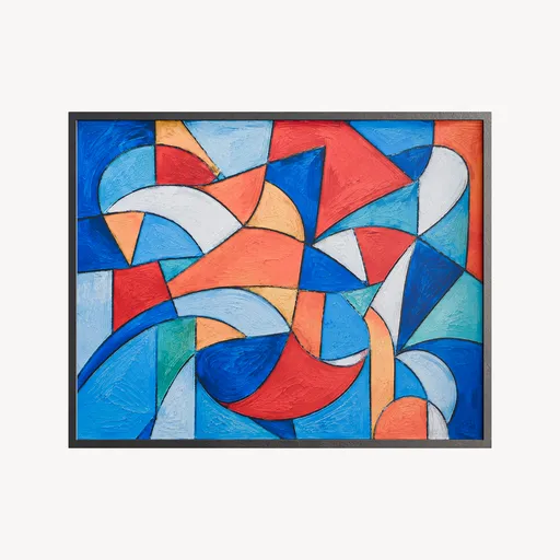 Abstract Painting Cubism-Inspired