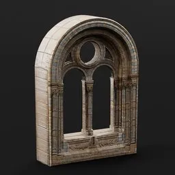 Gothic Stone Church Window