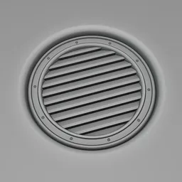 Detailed 4K hardsurface sculpting brush for 3D modeling in Blender, circular vent pattern.