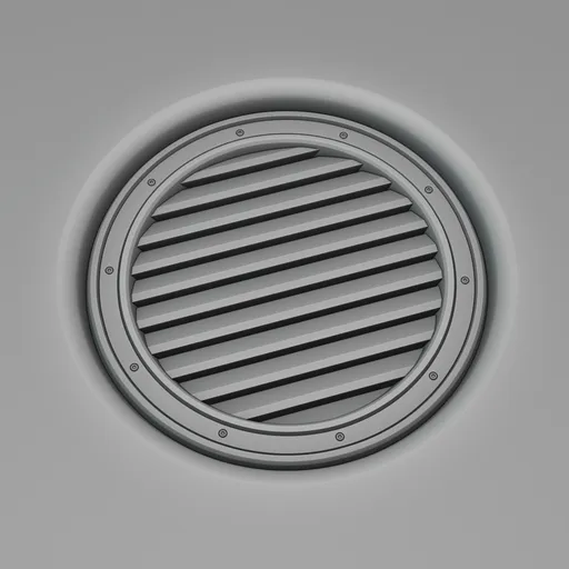 Detailed 4K hardsurface sculpting brush for 3D modeling in Blender, circular vent pattern.