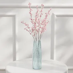 Pink Blossom Glass Vase