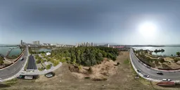 Highsky building green tree lake clouds