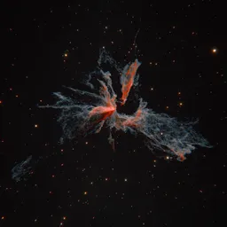 Volumetric Bipolar Nebula Deep Space