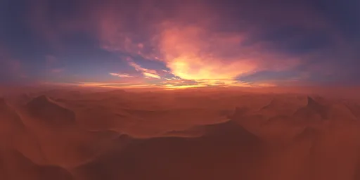 Twilight Cloudy Sky over Desert