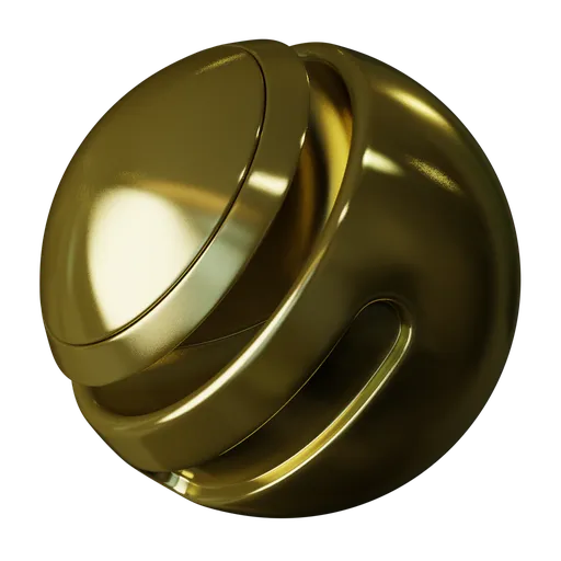 High-quality brass PBR material for Blender 3D, single-node configurable, ideal for realistic metal textures in rendering.