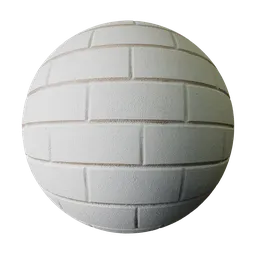 Painted White Brick Wall