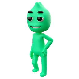 Stylized cartoon character