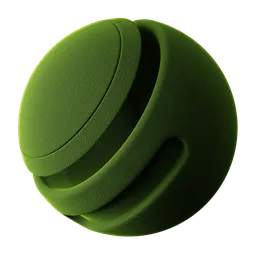 Procedural Silken Moss texture for 3D rendering, customizable color, scale, texture, and reflection settings for PBR applications.