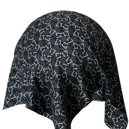 Black and silver silk brocade