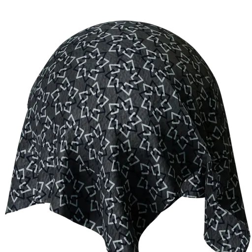 Black and silver silk brocade