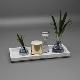 Modern Marble Decor Tray Set