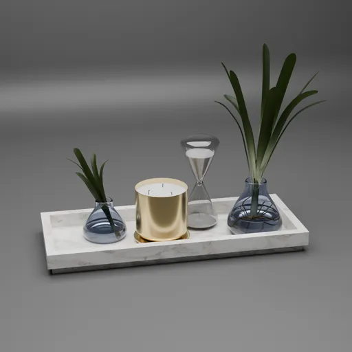 Modern Marble Decor Tray Set