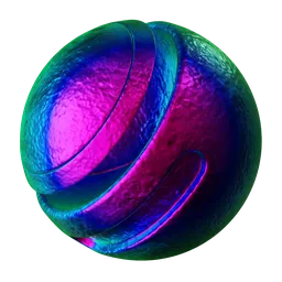 Iridescent Metal Blue Rough