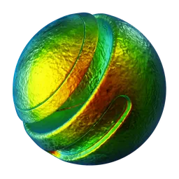 Iridescent Metal Green Rough