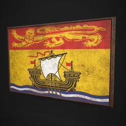 Brunswick Lüneburg Flag Picture Frame