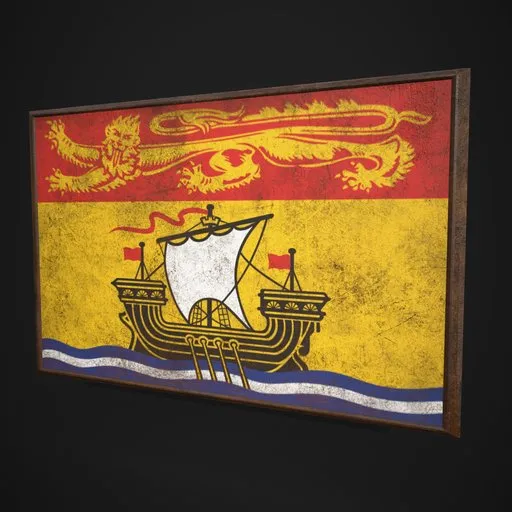 Brunswick Lüneburg Flag Picture Frame