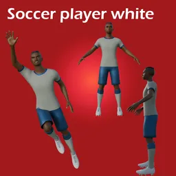 Soccer player white