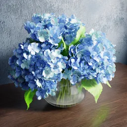Blue Hydrangea Vase