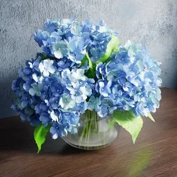 Blue Hydrangea Vase