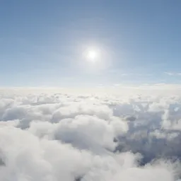 Cloudscape Aerial Sunny Day