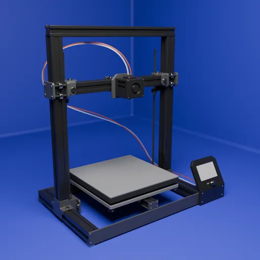 Basic black 3D printer
