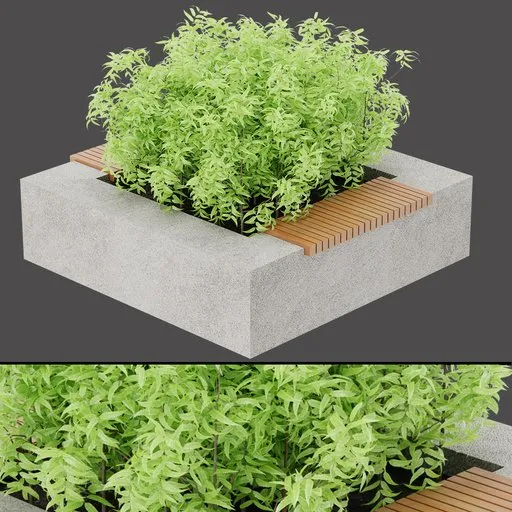 Concrete Planter Bench