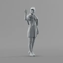 Lowpoly Female Standing